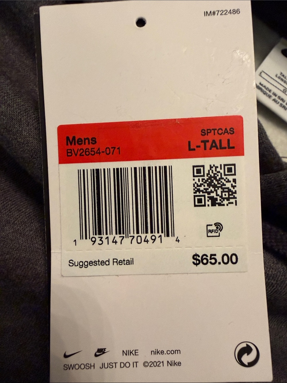 Nike Gray Pullover Hoodie with White Swoosh - Picture 8 of 8